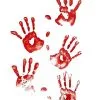 Spirit Halloween Floor Gore Bloody Human Handprints Decoration