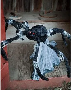 Spirit Halloween 21 Inch LED Black Jumping Spider Animatronic