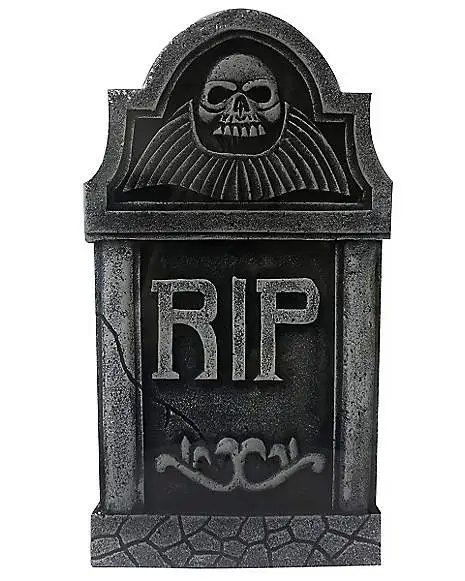 Spirit Halloween 16 Inch RIP Skull Tombstone 3 Spirit Halloween 16 Inch RIP Skull Tombstone
