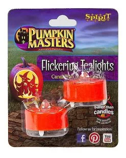 Spirit Halloween Flickering Pumpkin Tealights