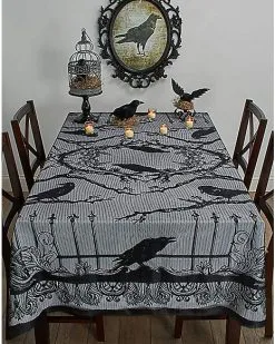 Spirit Halloween Dark Forest Raven Tablecloth -Deals Shop By Theme Store 01447507 b