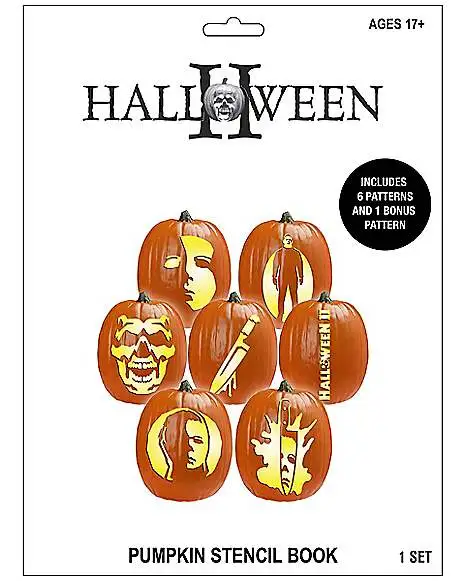 Spirit Halloween Michael Myers Pumpkin Stencil Book - Halloween 2 3 Spirit Halloween Michael Myers Pumpkin Stencil Book - Halloween 2