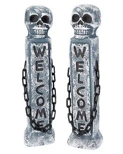 Spirit Halloween 21 Inch Welcome Tombstone Pillars