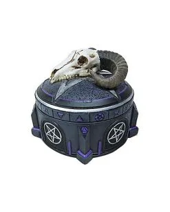 Spirit Halloween Mystical Arts Ram Skull Trinket Box -Deals Shop By Theme Store 01498252 c