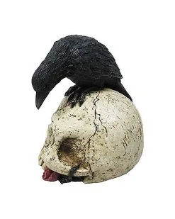 Spirit Halloween Gothic Noir Raven Skull Table Topper -Deals Shop By Theme Store 01502251 b