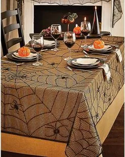 Spirit Halloween Spider Web Tablecloth