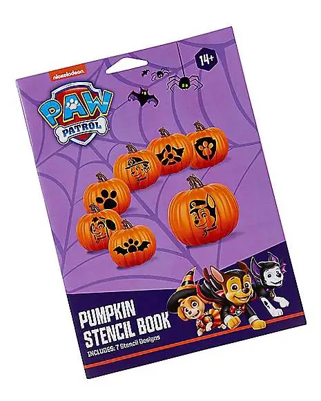 Spirit Halloween PAW Patrol Pumpkin Stencil Book 3 Spirit Halloween PAW Patrol Pumpkin Stencil Book