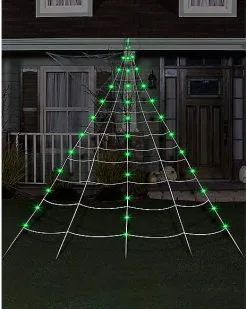 Spirit Halloween 10 Ft. Light Up Green Spider Web
