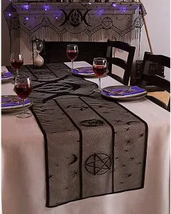 Spirit Halloween Pentagram Table Runner -Deals Shop By Theme Store 01540228 b