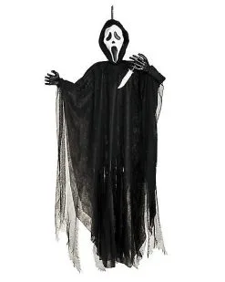 Spirit Halloween 5 Ft Light-Up Ghost Face Hanging Prop - Decorations