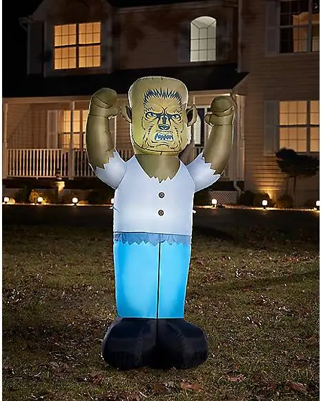 Spirit Halloween 8 Ft Light-Up Wolfman Inflatable Decoration 3 Spirit Halloween 8 Ft Light-Up Wolfman Inflatable Decoration