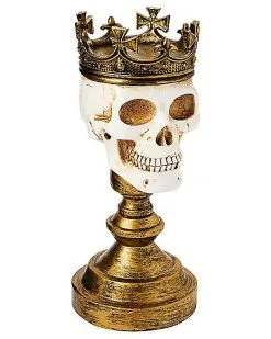 Spirit Halloween Crowned Skull Candle Holder -Deals Shop By Theme Store 01564491 c