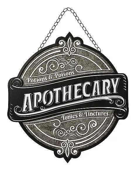 Spirit Halloween Apothecary Hanging Sign 3 Spirit Halloween Apothecary Hanging Sign