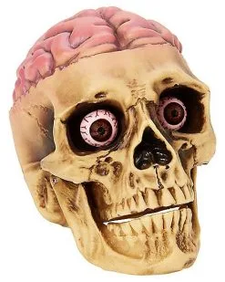 Spirit Halloween Skull With Brain Decoration