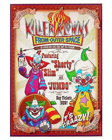 Spirit Halloween Killer Klowns From Outer Space Tabletop Sign 3 Spirit Halloween Killer Klowns From Outer Space Tabletop Sign