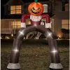 Spirit Halloween 12 Ft Light-Up Pumpkin Scarecrow Inflatable Archway -Deals Shop By Theme Store 01602218 a