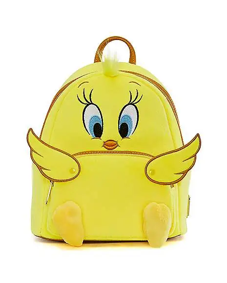 Spirit Halloween Loungefly Tweety Plush Mini Backpack - Looney Tunes 3 Spirit Halloween Loungefly Tweety Plush Mini Backpack - Looney Tunes