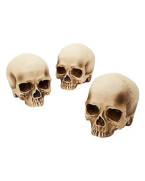 Spirit Halloween Jawless Skull Set - 3 Pack 3 Spirit Halloween Jawless Skull Set - 3 Pack